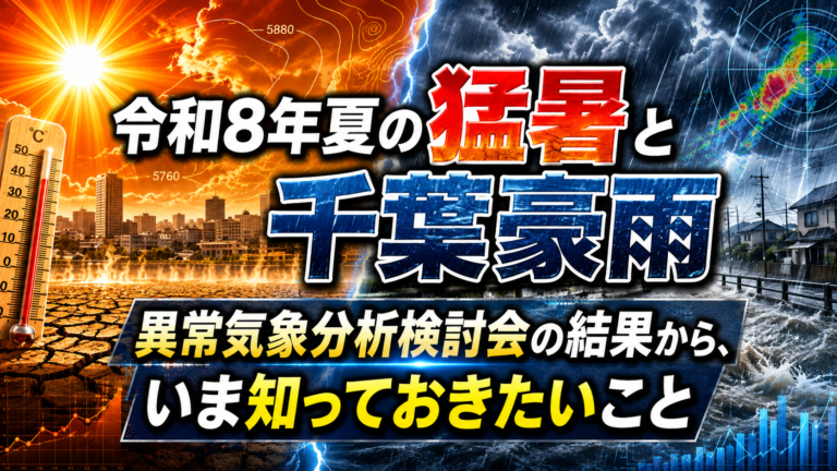 令和8年夏の猛暑と千葉豪雨｜異常気象分析検討会の結果から、いま知っておきたいこと