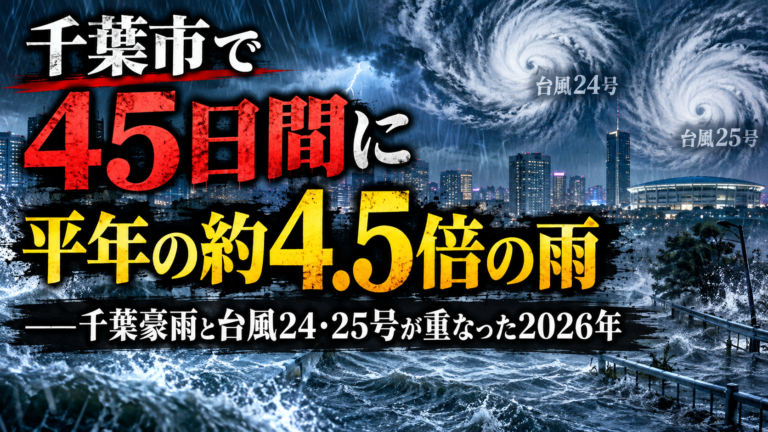 千葉市で45日間に平年の約4.5倍の雨――千葉豪雨と台風24・25号が重なった2026年