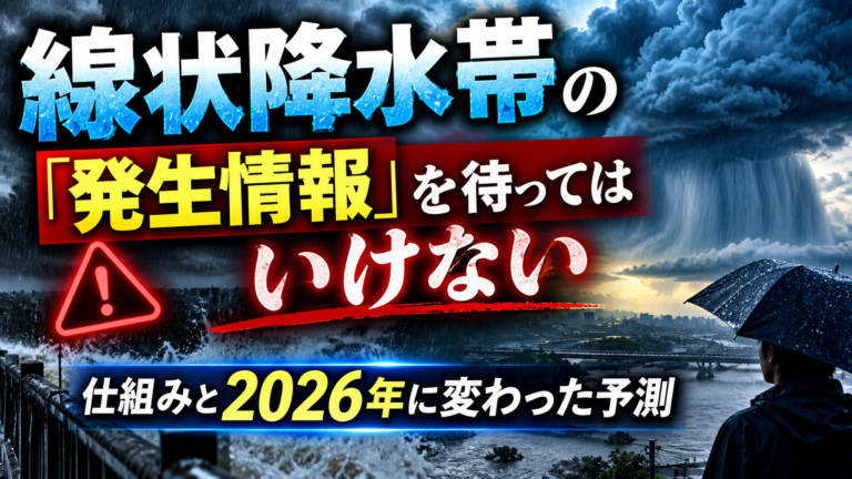 線状降水帯の「発生情報」を待ってはいけない｜仕組みと2026年に変わった予測