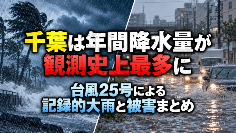 千葉は年間降水量が観測史上最多に｜台風25号による記録的大雨と被害まとめ