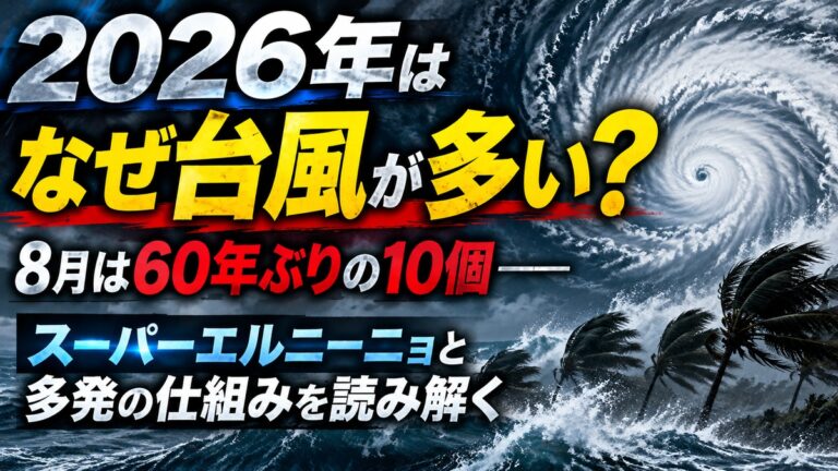 2026年はなぜ台風が多い？ 8月は60年ぶりの10個――スーパーエルニーニョと多発の仕組みを読み解く