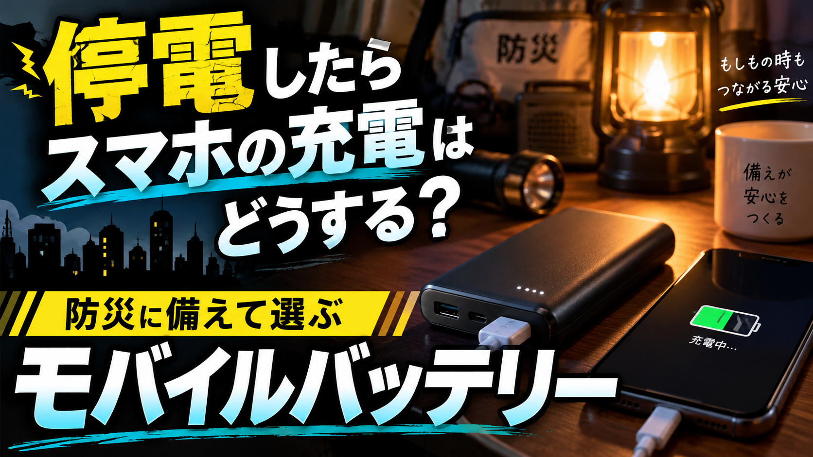 停電したらスマホの充電はどうする？ 防災に備えて選ぶモバイルバッテリー
