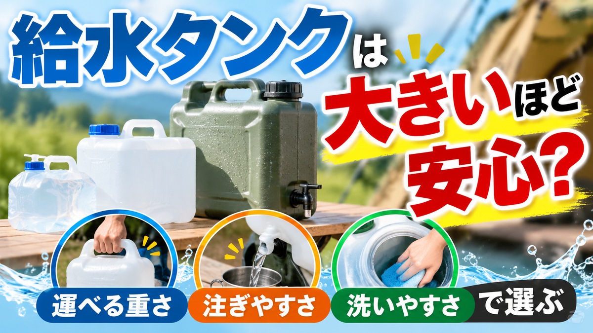 給水タンクを運べる重さ・注ぎやすさ・洗いやすさで選ぶ
